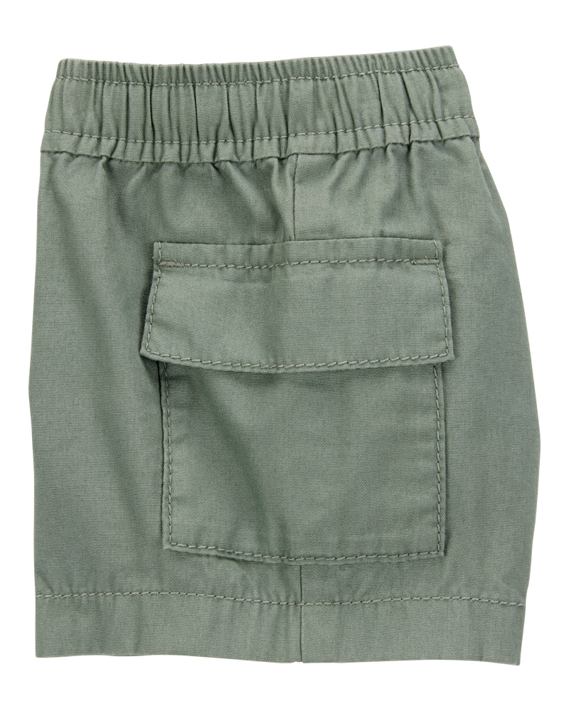 Baby Cargo Drawstring Shorts - Green, image 3 of 4 slides