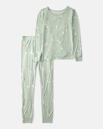 Kid Easter Bunny PurelySoft 2-Piece Pajama Set - Green, 