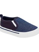 Navy - Toddler Two-Toned Slip-On Shoes