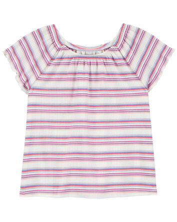 Kid Striped Ribbed Top, 