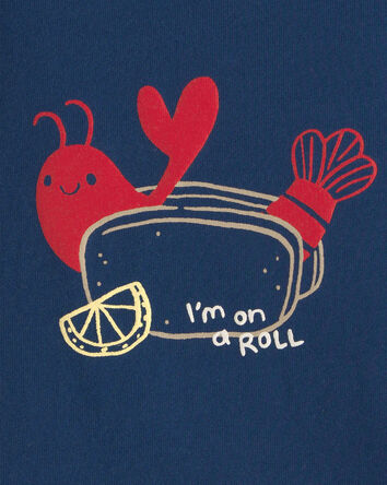 Baby Lobster Graphic Bodysuit - Blue, 