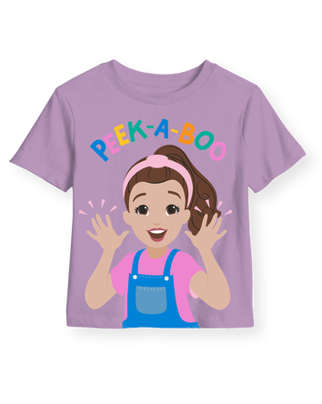 Toddler Ms. Rachel™ 'Peek-a-Boo' Short-Sleeve Graphic Tee - Purple, 