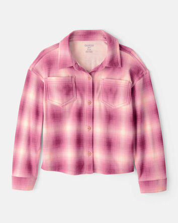 Toddler Girl Plaid Long-Sleeve Top - Pink, 