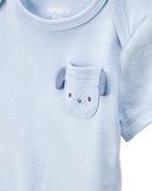 Baby Boy 5-Pack Dog Short-Sleeve Cotton Bodysuits - Blue, image 2 of 8 slides