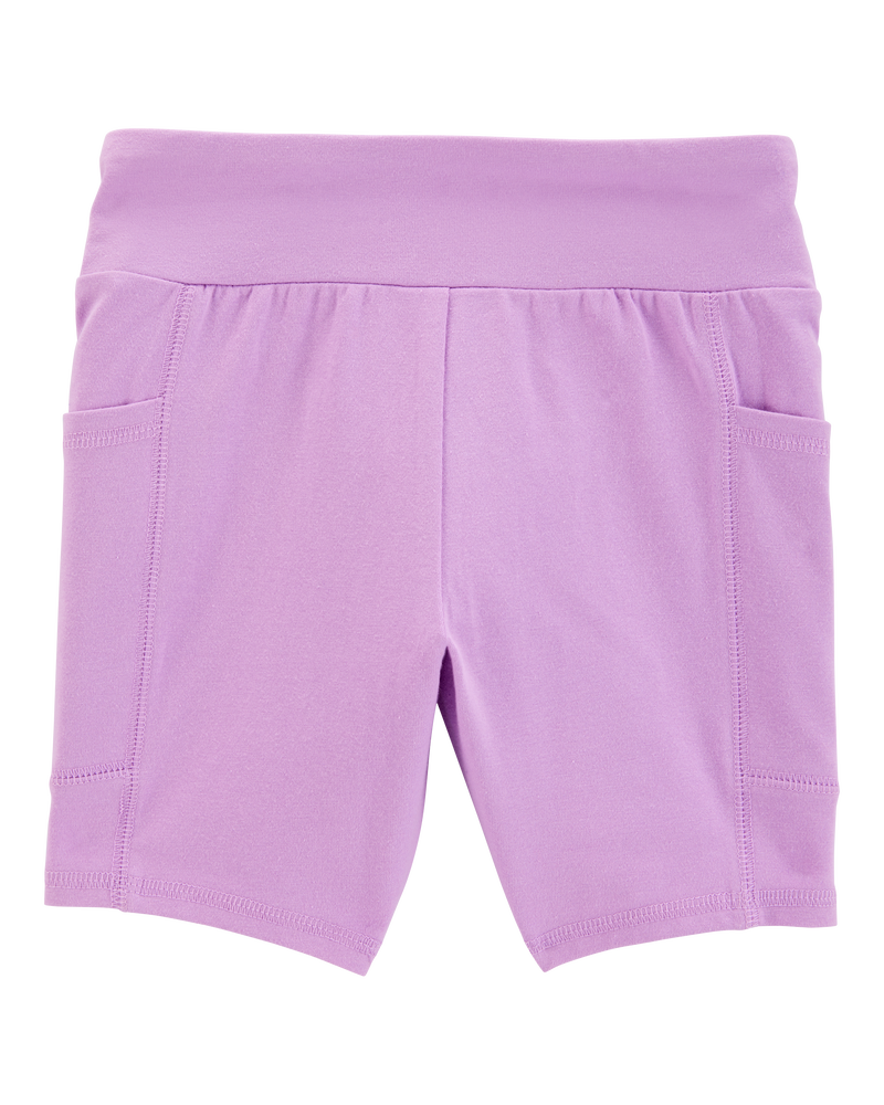 Kid High-Rise Bike Shorts - Purple, image 3 of 5 slides