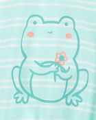 Baby Striped Frog Cotton Romper, image 2 of 3 slides