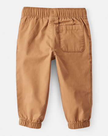 Baby Boy Cotton Pull-On Fashion Pants - Brown, 