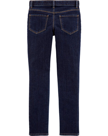 Dark Wash Slim-Fit Super Skinny-Leg Jeans , 