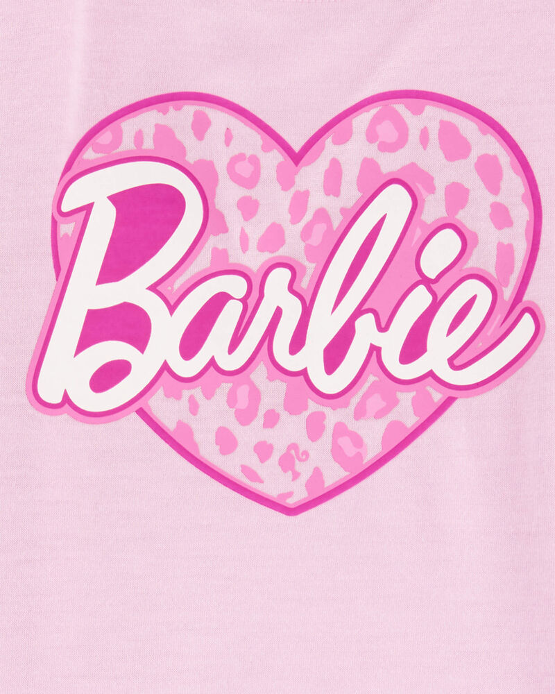 Kid Barbie Loose-Fit 2-Piece Pajamas - Pink, image 2 of 3 slides