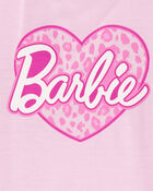 Kid Barbie Loose-Fit 2-Piece Pajamas - Pink, image 2 of 3 slides