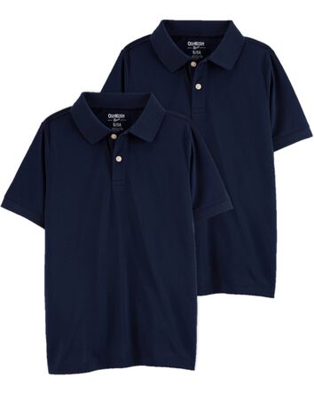 Kid 2-Pack Uniform Pique Polos, 