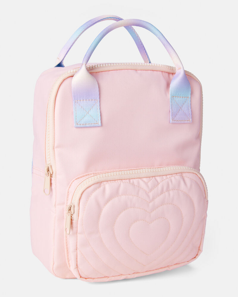 Girls Stitched Hearts Ombre Straps Mini Backpack - Pink, image 1 of 2 slides