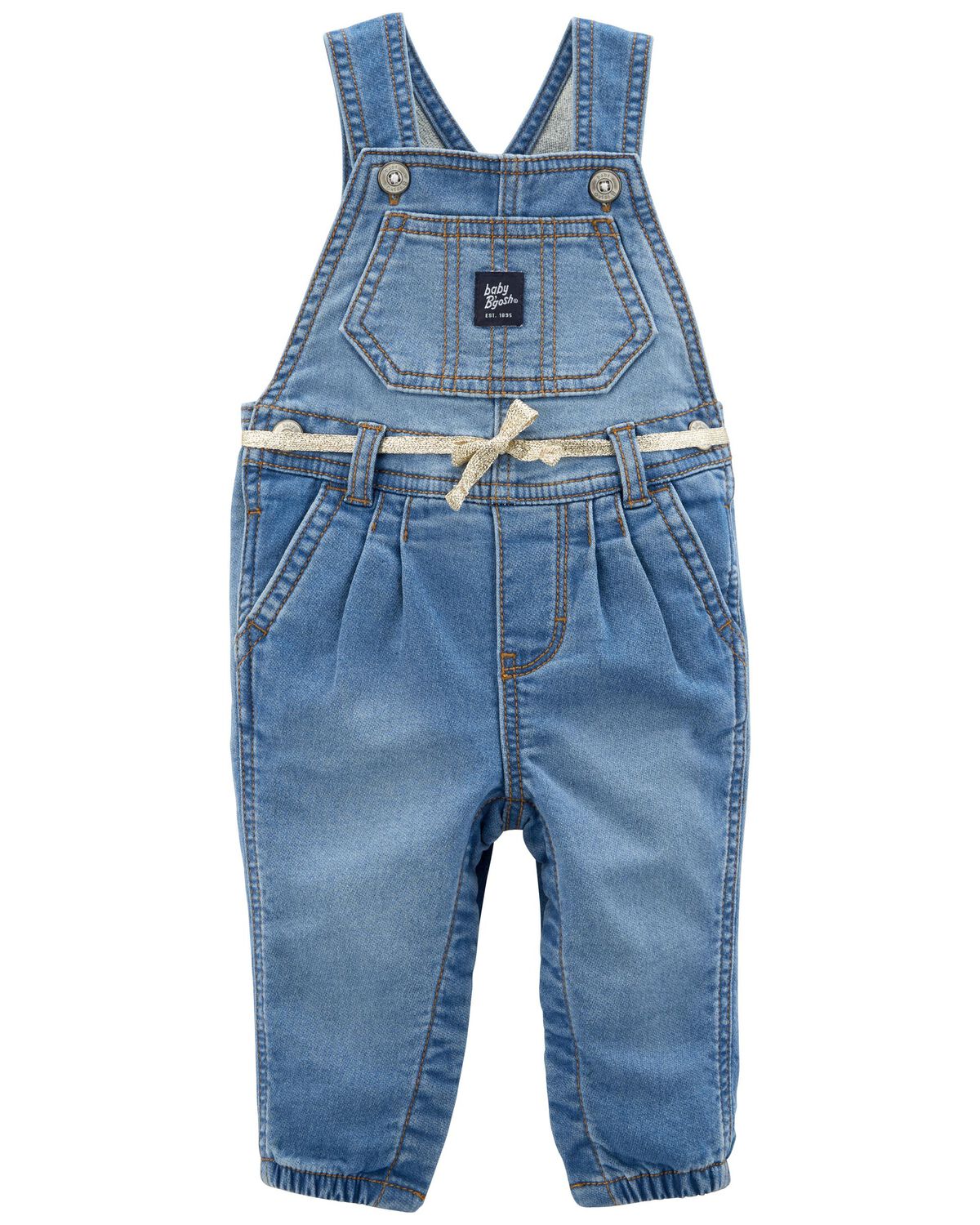 Blue Baby Knit-Like Denim Overalls | carters.com