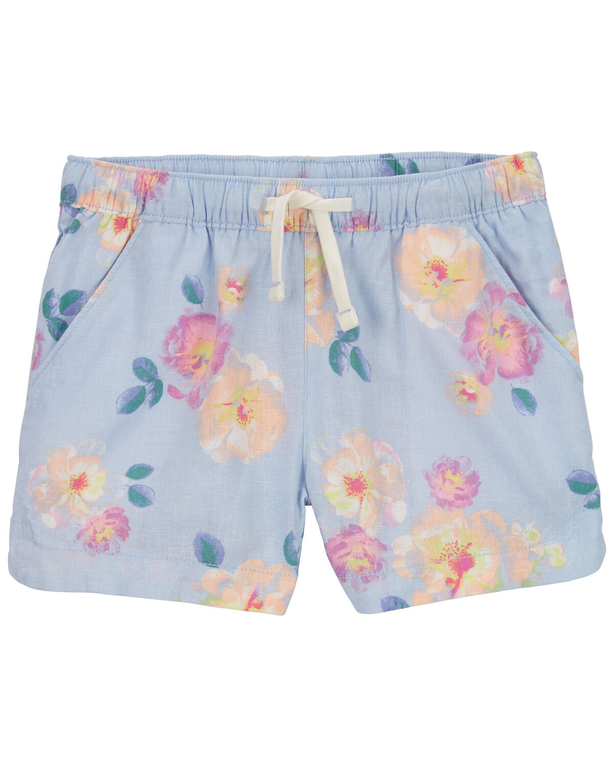 Blue Kid Drawstring Sun Shorts