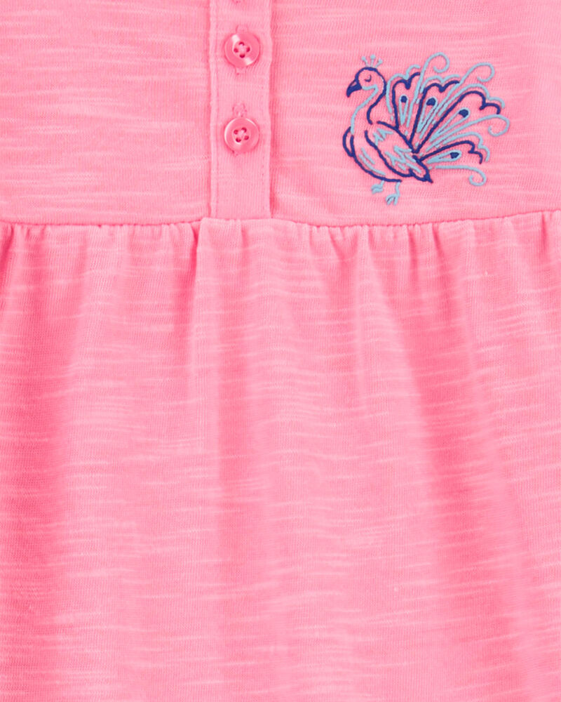 Toddler 2-Piece Peacock Loose Fit Pajamas, image 2 of 3 slides
