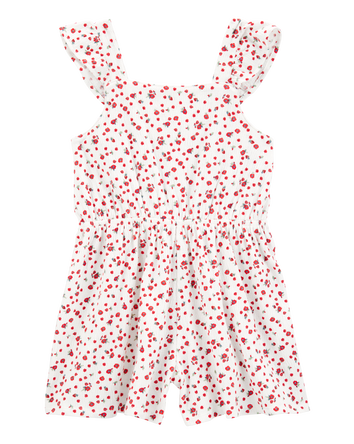 Kid Floral Print Romper - Ivory, 