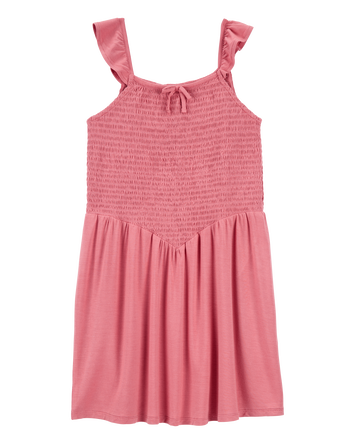 Kid Smocked Tank Dress - Pink, 
