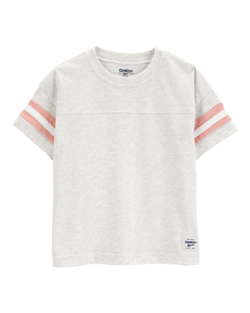 Toddler Short-Sleeve Striped Tee - Grey, 