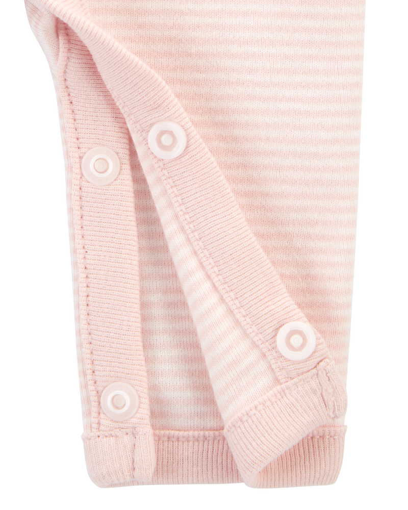 Baby Preemie Striped Cotton Sleep & Play Pajamas, image 4 of 7 slides