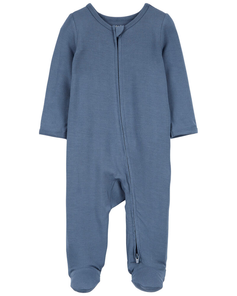 Baby Zip-Up PurelySoft Sleep & Play Pajamas, image 1 of 5 slides