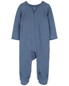 Baby Zip-Up PurelySoft Sleep & Play Pajamas, image 1 of 5 slides