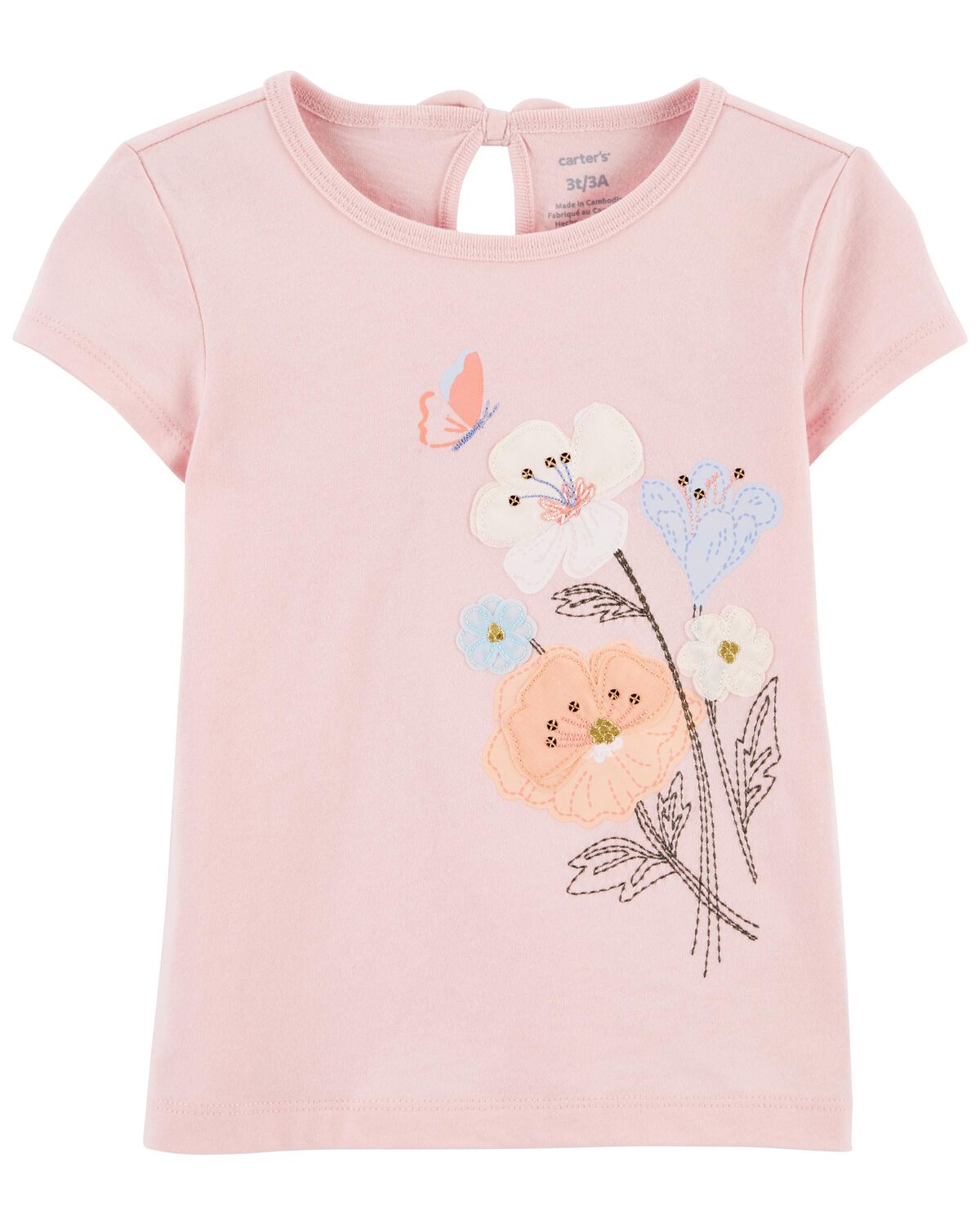 Pink Baby Floral Graphic Tee | carters.com