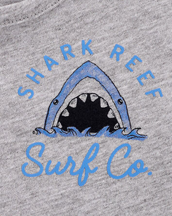 Toddler Shark Slogan Tank - Heather, 