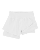 Kid Flowy Layered Flip Short - White, image 3 of 5 slides