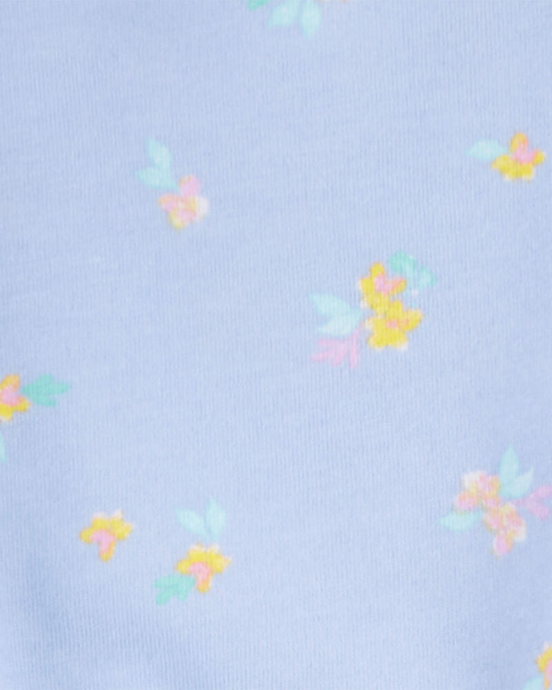 Toddler Floral Print Asymmetrical Top, image 2 of 3 slides