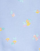 Toddler Floral Print Asymmetrical Top, image 2 of 3 slides