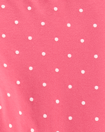 Kid Cotton Polka Dot Stretch Leggings, 