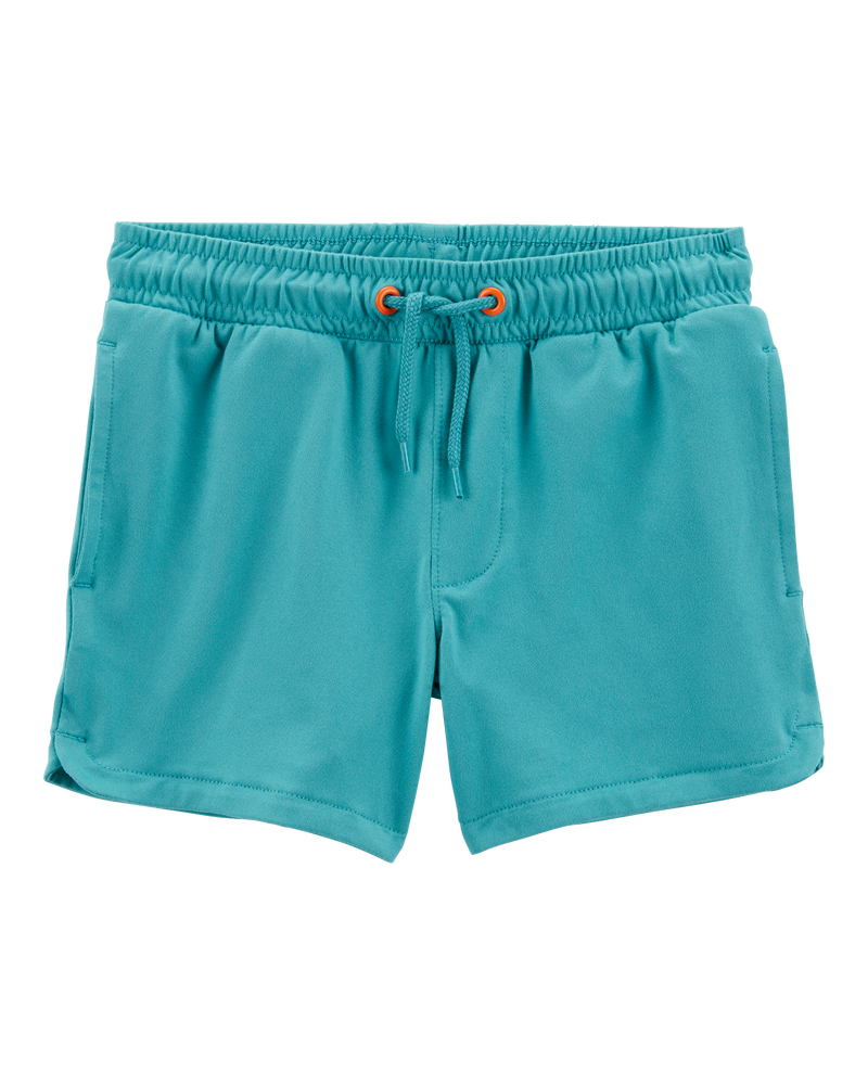 Toddler On-The-Go Pull-On Shorts - Teal, image 1 of 4 slides