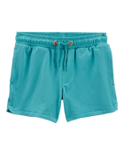 Toddler On-The-Go Pull-On Shorts - Teal, image 1 of 4 slides