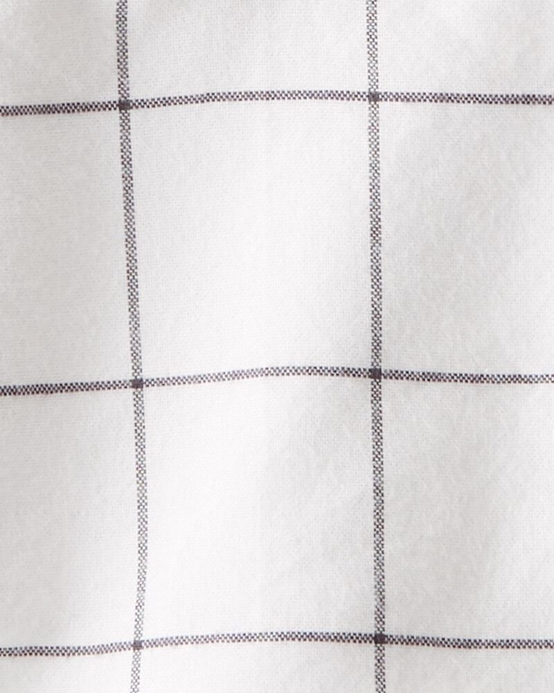 Baby Organic Cotton Plaid Flannel Henley Shirt, image 3 of 4 slides