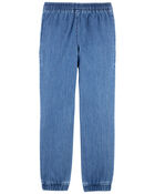 Kid Knit-Like Denim Drawstring Joggers
, image 2 of 5 slides
