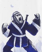 Kid 4-Piece Ninja Gorilla 100% Snug Fit Cotton Pajamas, image 2 of 4 slides