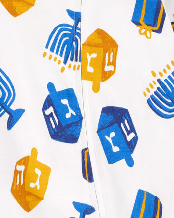 Baby Hanukkah 2-Way Zip Cotton Sleep & Play Pajamas, 