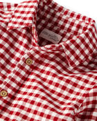 Baby Boy Plaid Organic Cotton Button-Front Flannel Shirt, image 2 of 5 slides