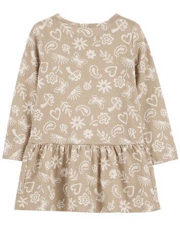 Toddler Icon Print Jersey Dress, 