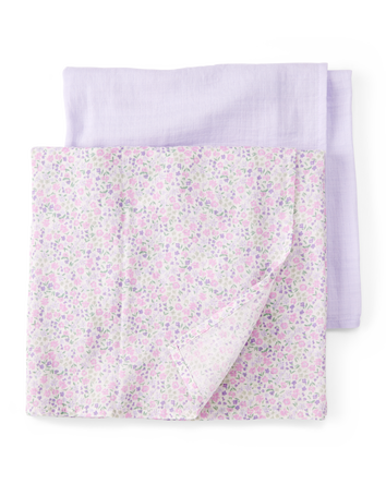 Boys 2-Pack Muslin Swaddle Blankets, 