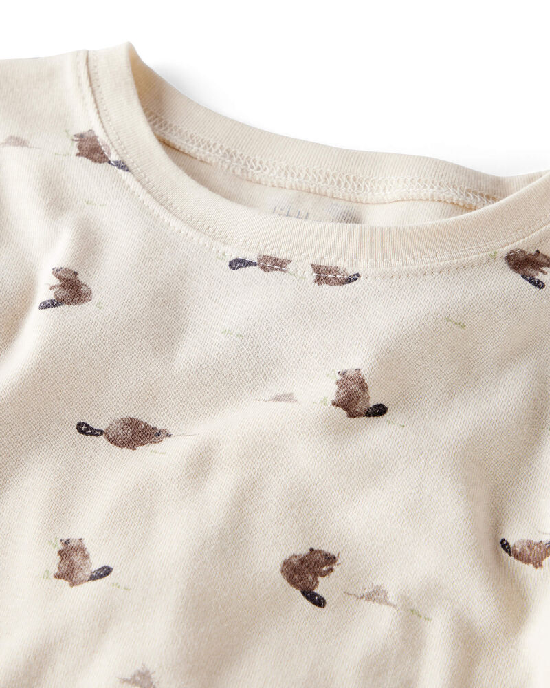 Baby Organic Cotton Pajamas in Beavers' Creek Print, image 2 of 5 slides