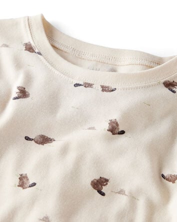 Baby Organic Cotton Pajamas in Beavers' Creek Print, 