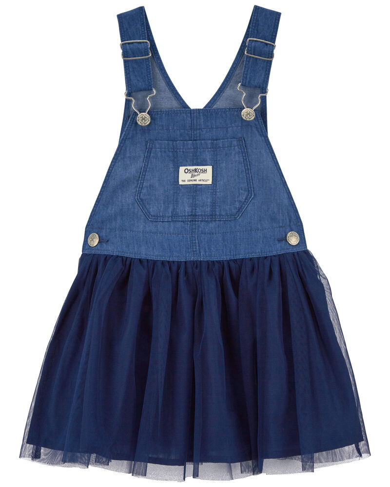 Baby Tulle and Denim Jumper Dress , image 1 of 3 slides