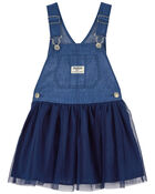 Baby Tulle and Denim Jumper Dress , image 1 of 3 slides