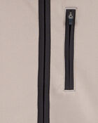 Kid Stretch Tech Zip-Up Hooded Jacket - Khaki, image 2 of 3 slides