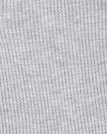 Baby Dinosaur Cotton Blend Long-Sleeve Jumpsuit - Grey, 