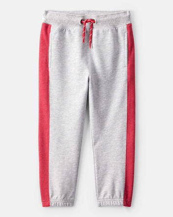 Toddler Boy Striped French Terry Joggers - Gray, 