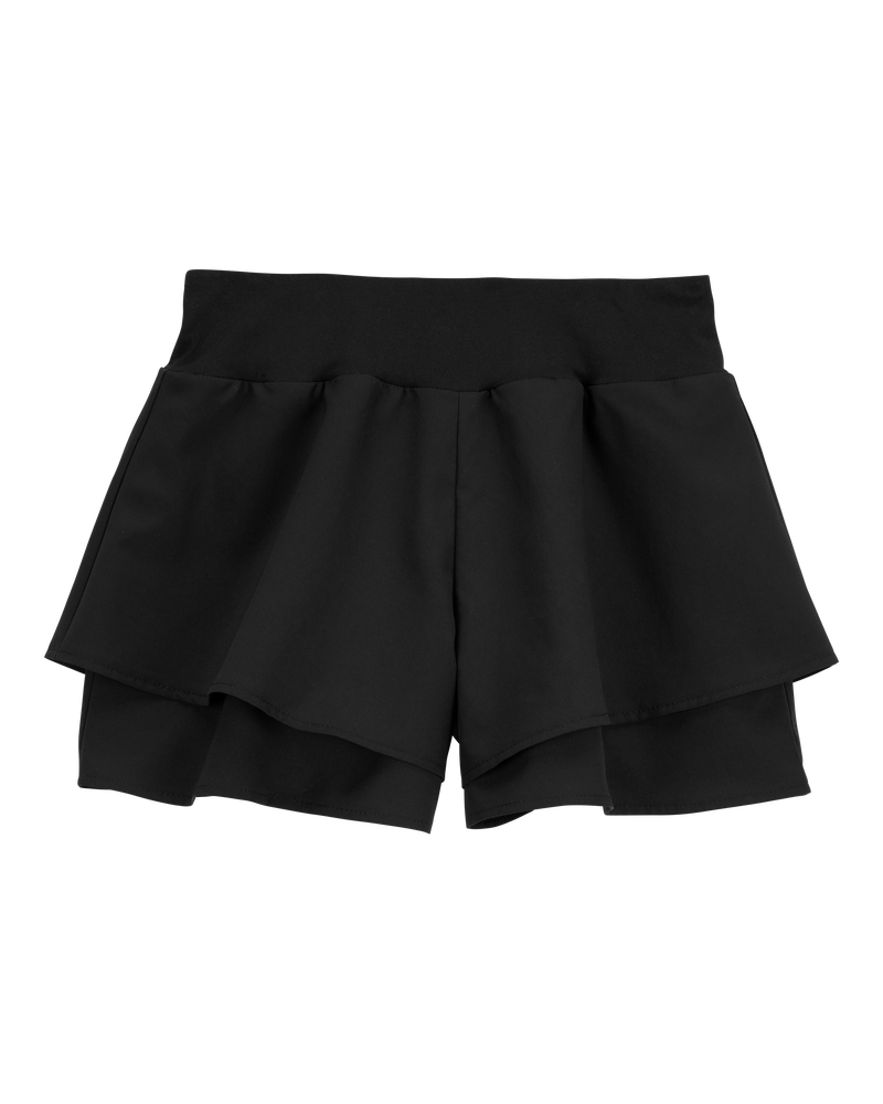 Kid Flowy Layered Flip Short - Black, image 3 of 6 slides