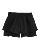 Kid Flowy Layered Flip Short - Black, image 3 of 6 slides