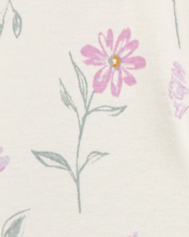 Baby 2-Pack Floral Pull-On Pants - Purple/Floral, image 4 of 5 slides